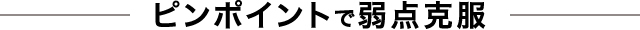 ピンポイントで弱点克服
