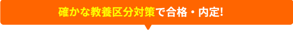 確かな教養区分対策で合格・内定!