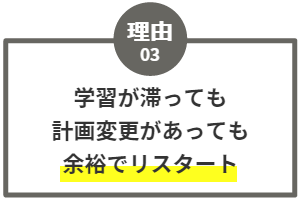 学習が滞っても計画変更があっても余裕でリスタート