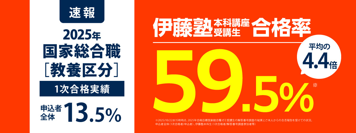 国家総合職教養区分1次試験合格実績