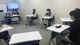 教室での交流会