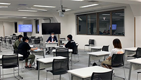 教室での交流会