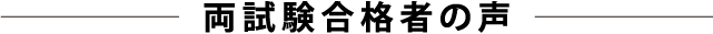 両試験合格者の声