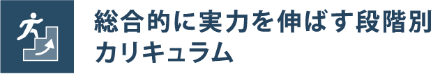 総合的に実力を伸ばす段階別カリキュラム