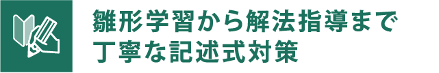 雛形学習から解法指導まで丁寧な記述式対策
