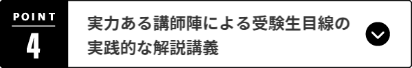 実力ある講師陣による受験生目線の実践的な解説講義