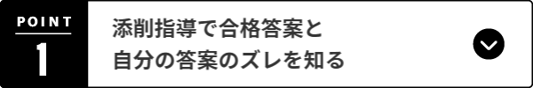添削指導で合格答案と自分の答案のズレを知る