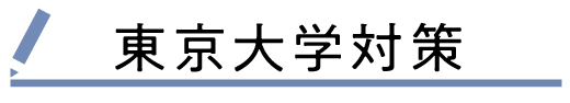 東京大学対策