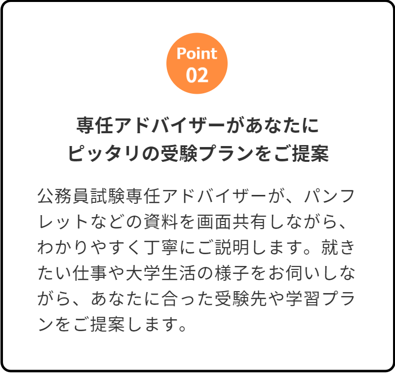 オンライン・メール・来校など好きな方法で無料相談ができる